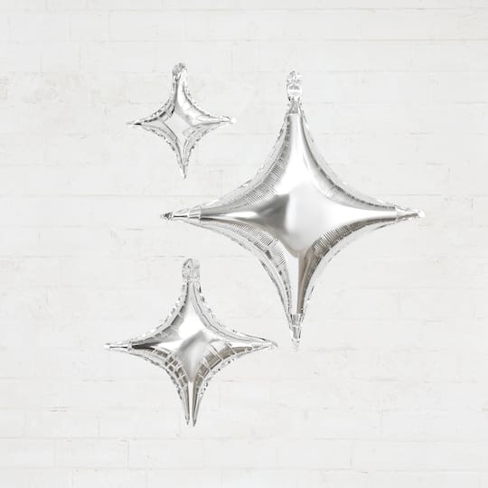 Michaels, 4-Pointed Star Foil Balloons Set by Celebrate It™ – Category: Foil Balloons